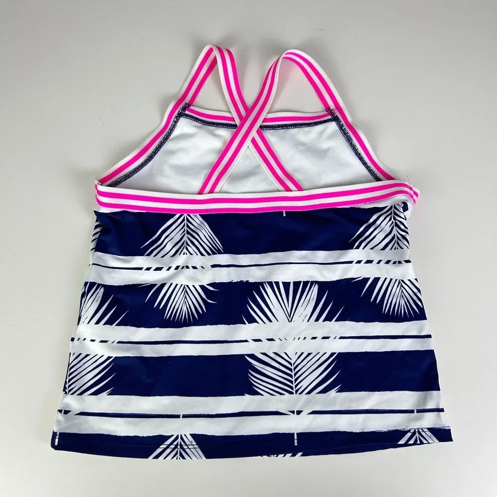 Set of 2 Lands' End Multicolor Printed Pullover Beach Tankini Kids Size 12‎ & 14